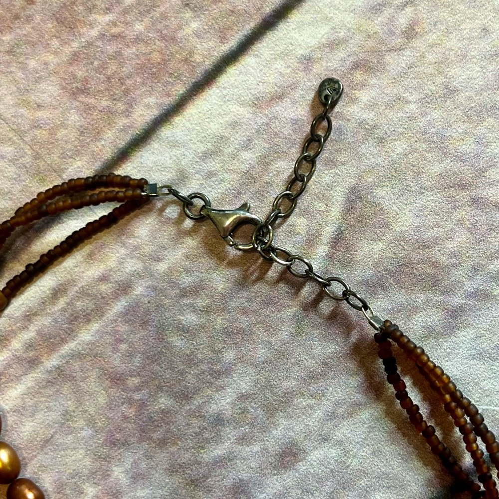 Silpada Designs Bronze Pearl & Beaded Necklace - Picture 5 of 6